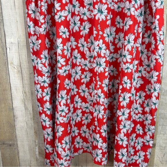 6XL Unbranded V-Neck Peplum Floral Print Dress Short Cap Sleeves Pullove… - Picture 7 of 13